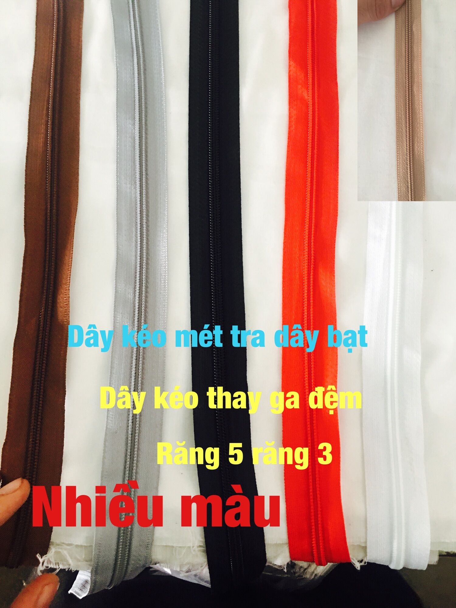 Dây kéo khoá mét răng 5 thay ga gối,đệm,chăn,bạt