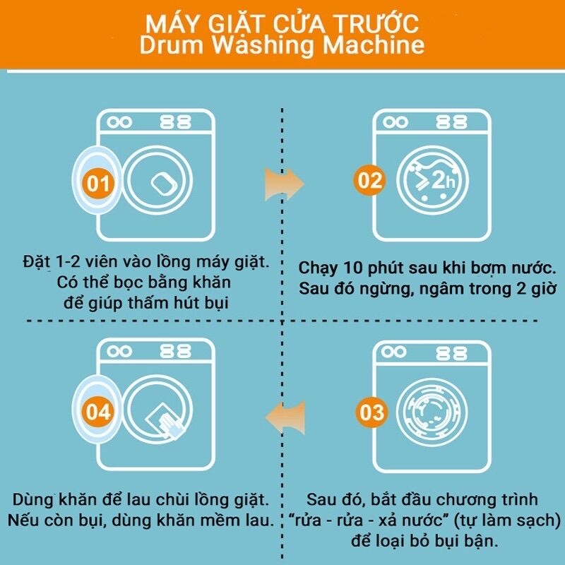 Hộp 12 viên tẩy lồng máy giặc