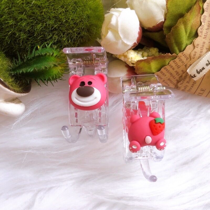 Kẹp tóc càng cua 3 răng gấu dâu Lotso