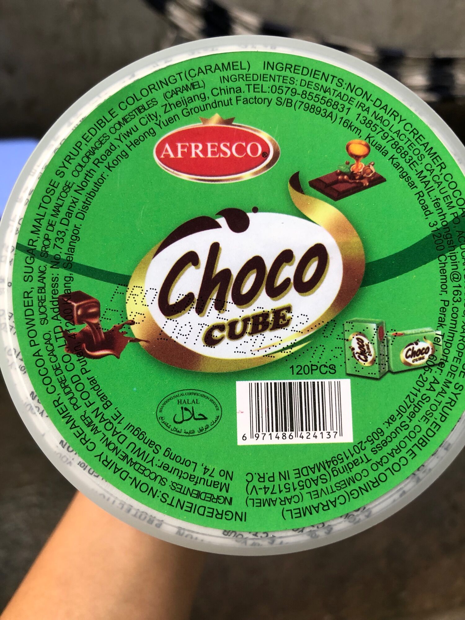 Kẹo choco cube hũ 120 viên