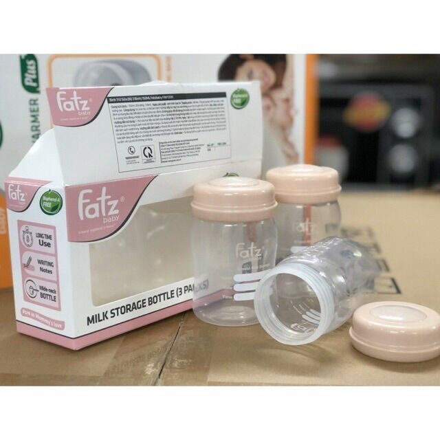 Bình trữ sữa 150ml (bộ 3 bình) Fatzbaby FB0120N
