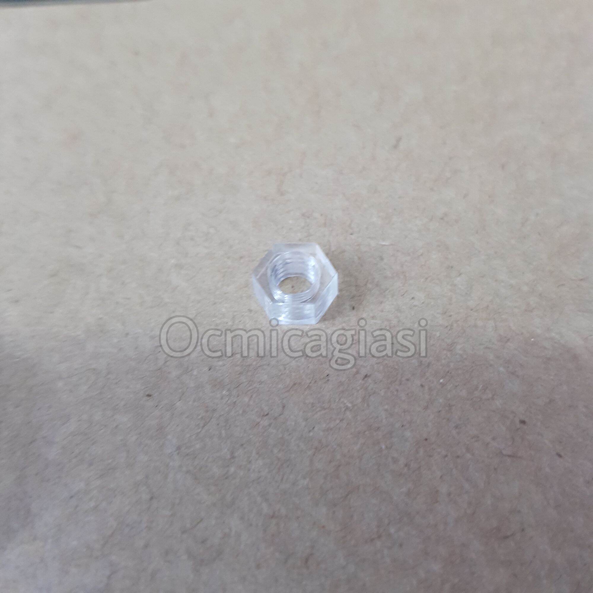 Combo 50 đai ốc mica, pc M3 trong suốt