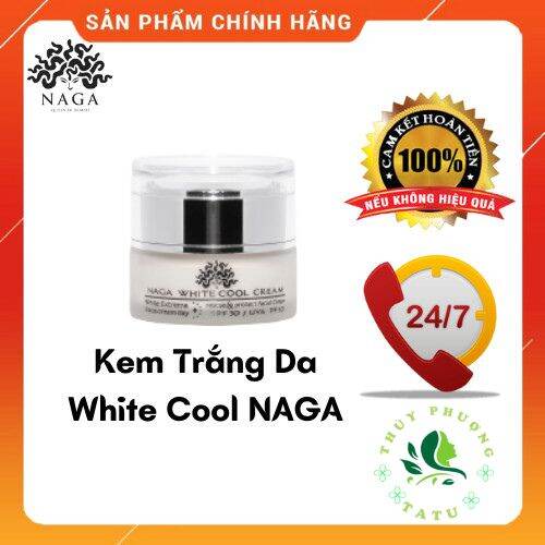 Kem siêu trắng white cool NAGA, dưỡng trắng da, ngăn ngừa mụn, nám hình thành