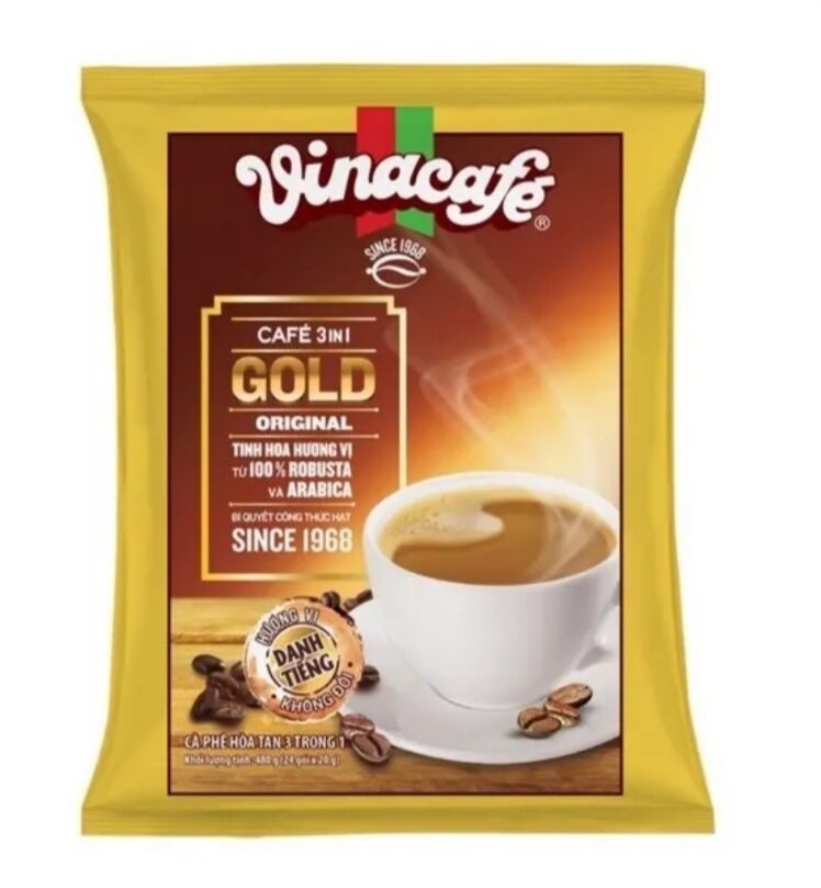 Cafe sữa Vinacafe Gold Original 480g ( 24 gói x 20g)