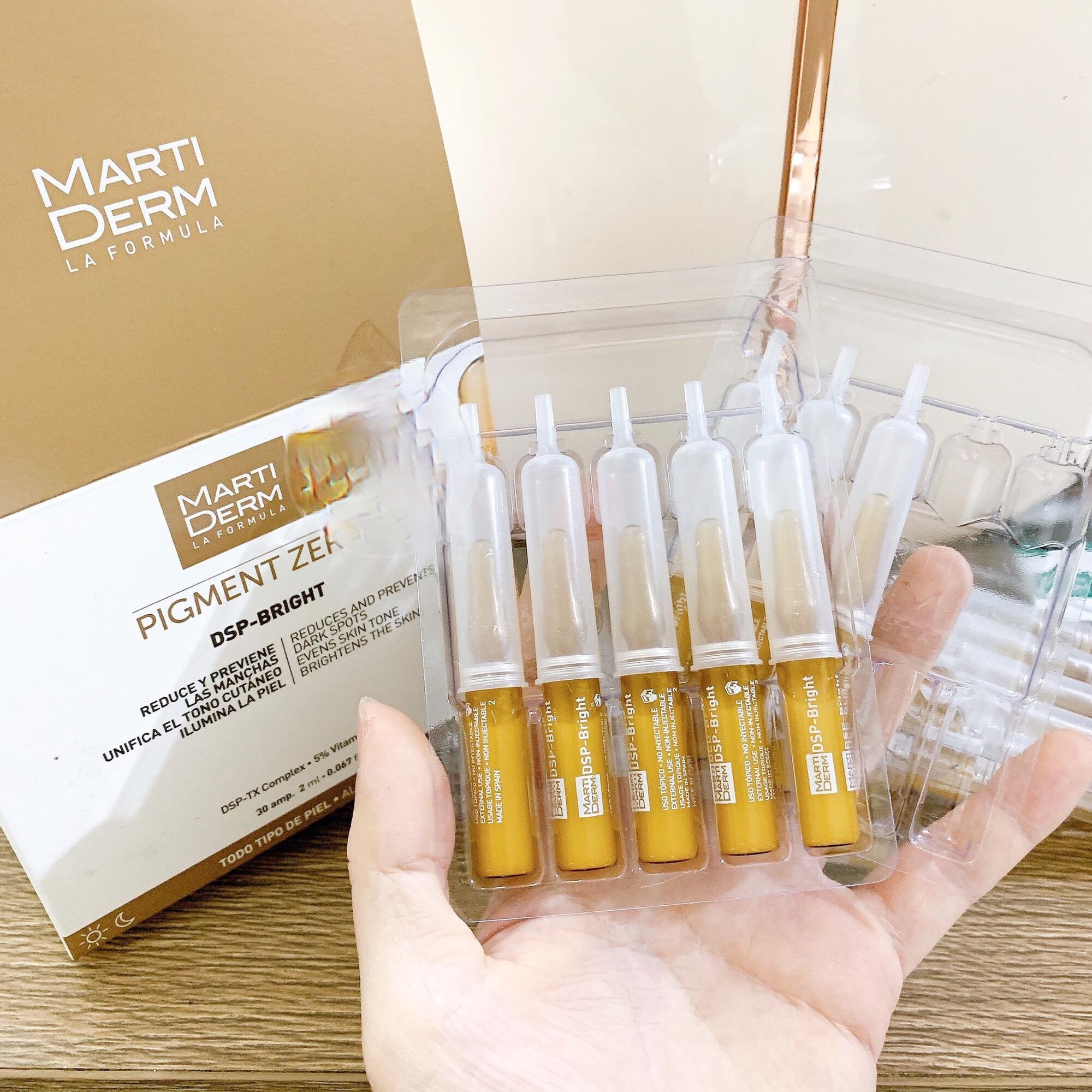 Tinh chất dưỡng sáng đều màu da Martiderm Pigment Zero Dsp Bright