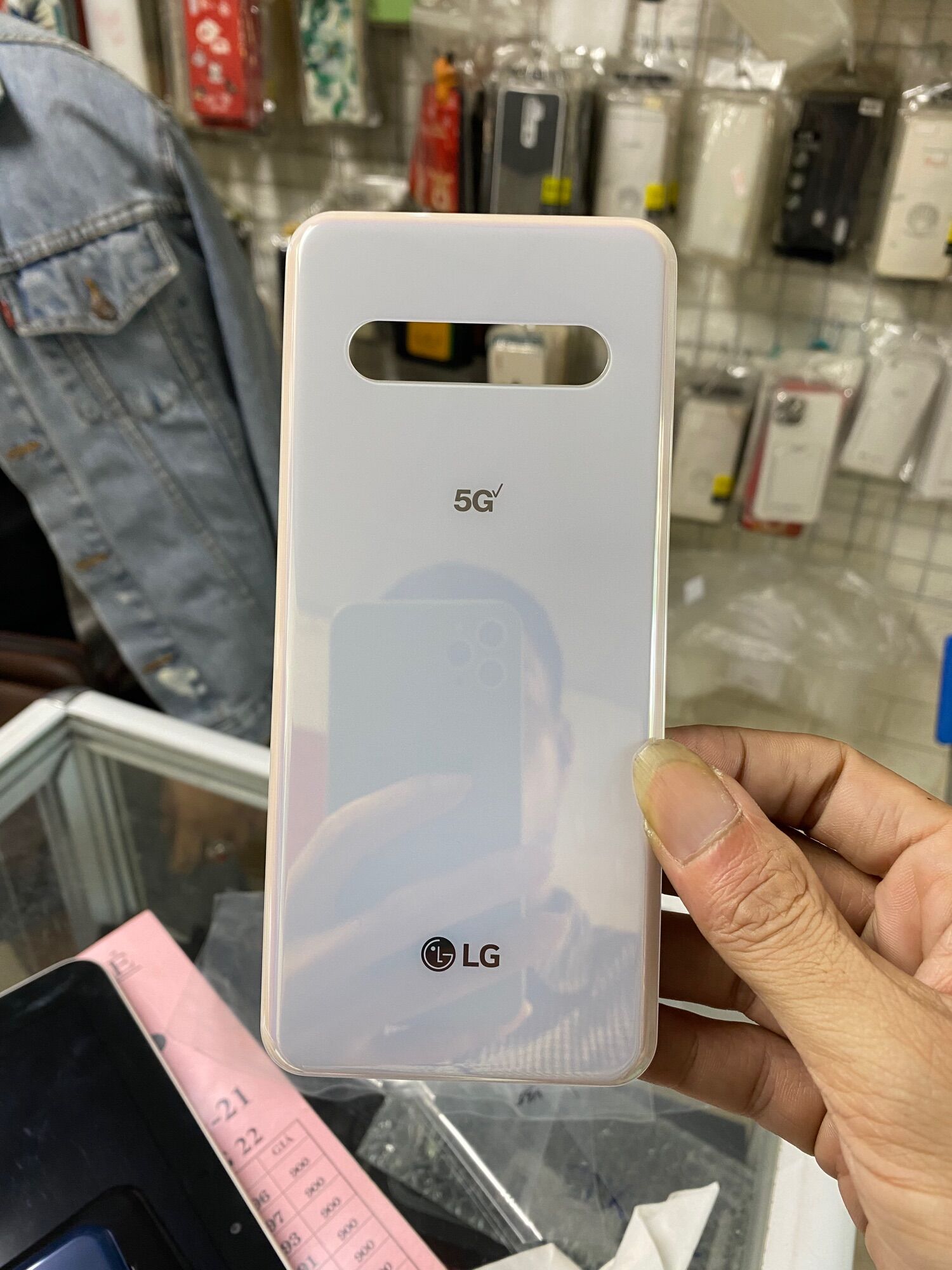 Kính lưng lg v60 thinq zin