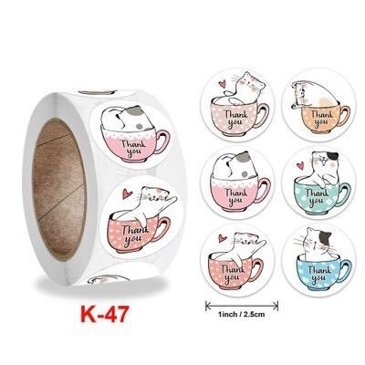 Cuộn 500 tem dán Thank You Meily Store