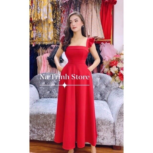 Đầm xoè tay cánh tiên