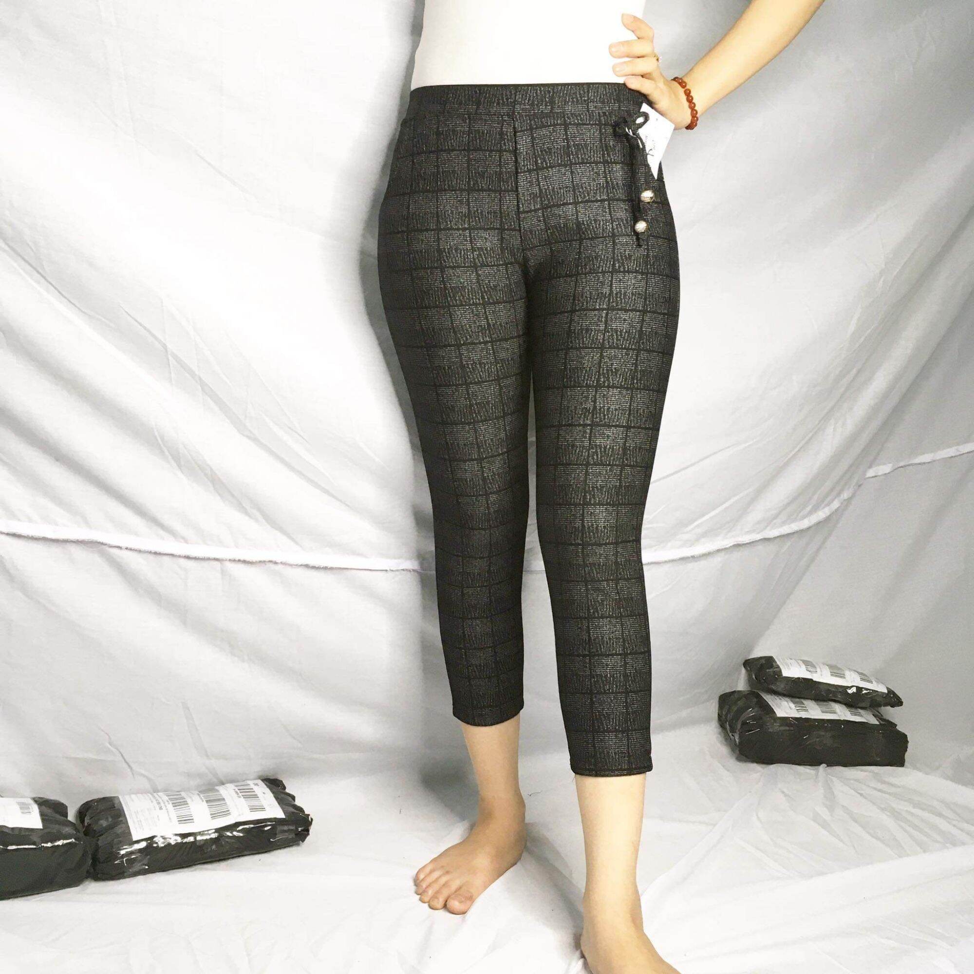 [HCM]Quần karo lửng lưng thun hàn quốc size 40-65kg (khách coi phần mô tả dùm shop nhé)
