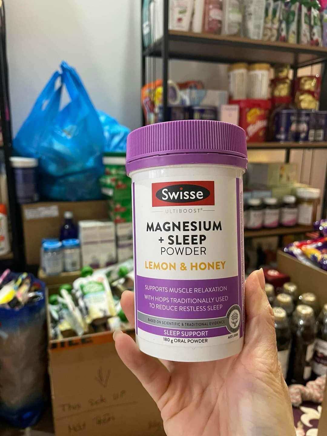 Bột thư giãn cơ và hỗ trợ giấc ngủ Swisse Ultiboost Magnesium Sleep Powder 180g