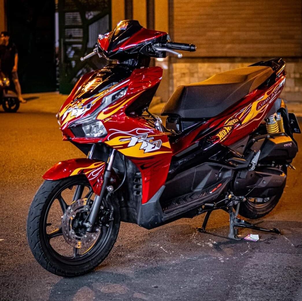 Tem lửa dán xe AirBlade 2023 . Mẫu tem lửa cực chất không bay màu
