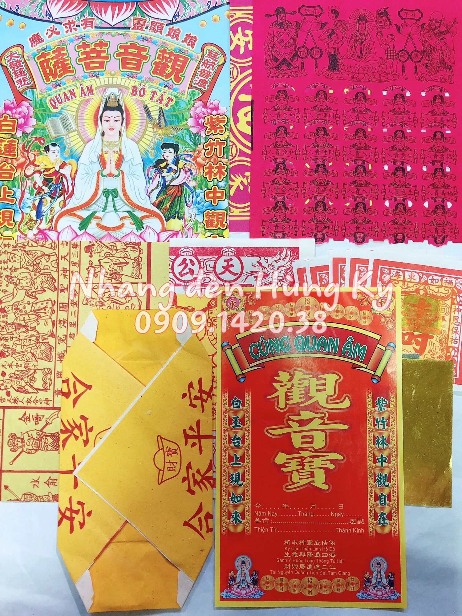 Bộ giấy cúng quan âm nhỏ