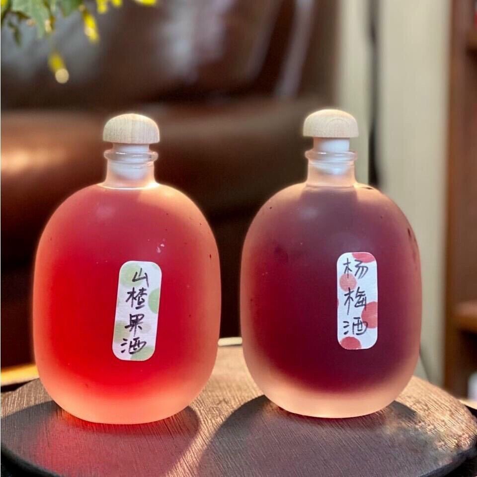 Chai thuỷ tinh/ bình đựng rượu thuỷ tinh phun mờ dung tích 500ml