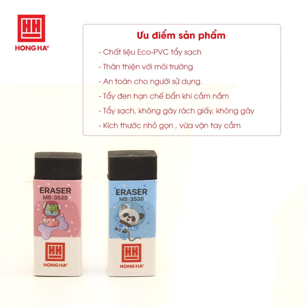 Combo 5 cục gôm đen tẩy bút chì 4B Exam E02 Hồng Hà (mã: 3538)