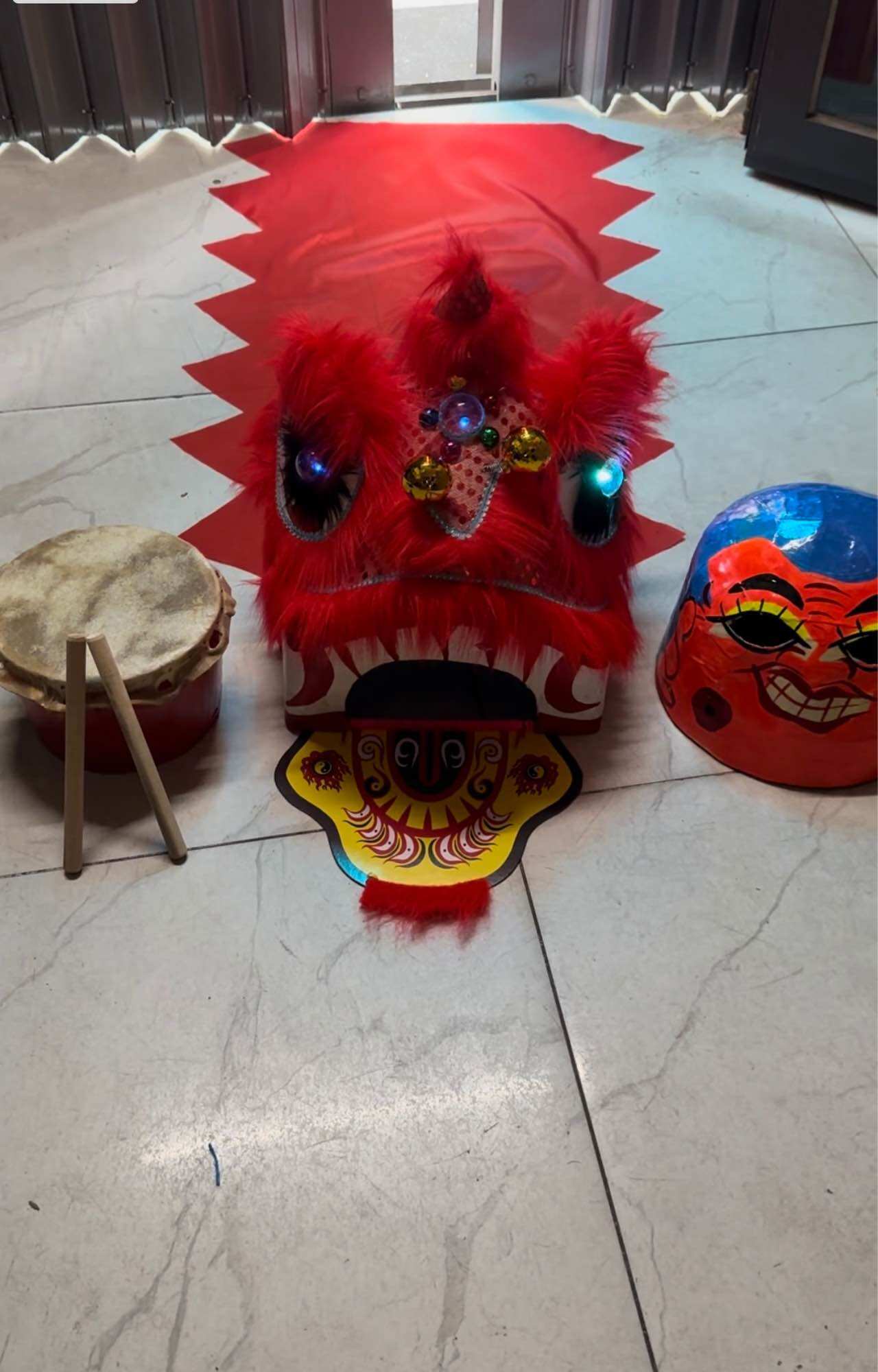 đầu múa lân cho bé 2-4 tuổi(combo 1 lân+1 trống+1 địa)