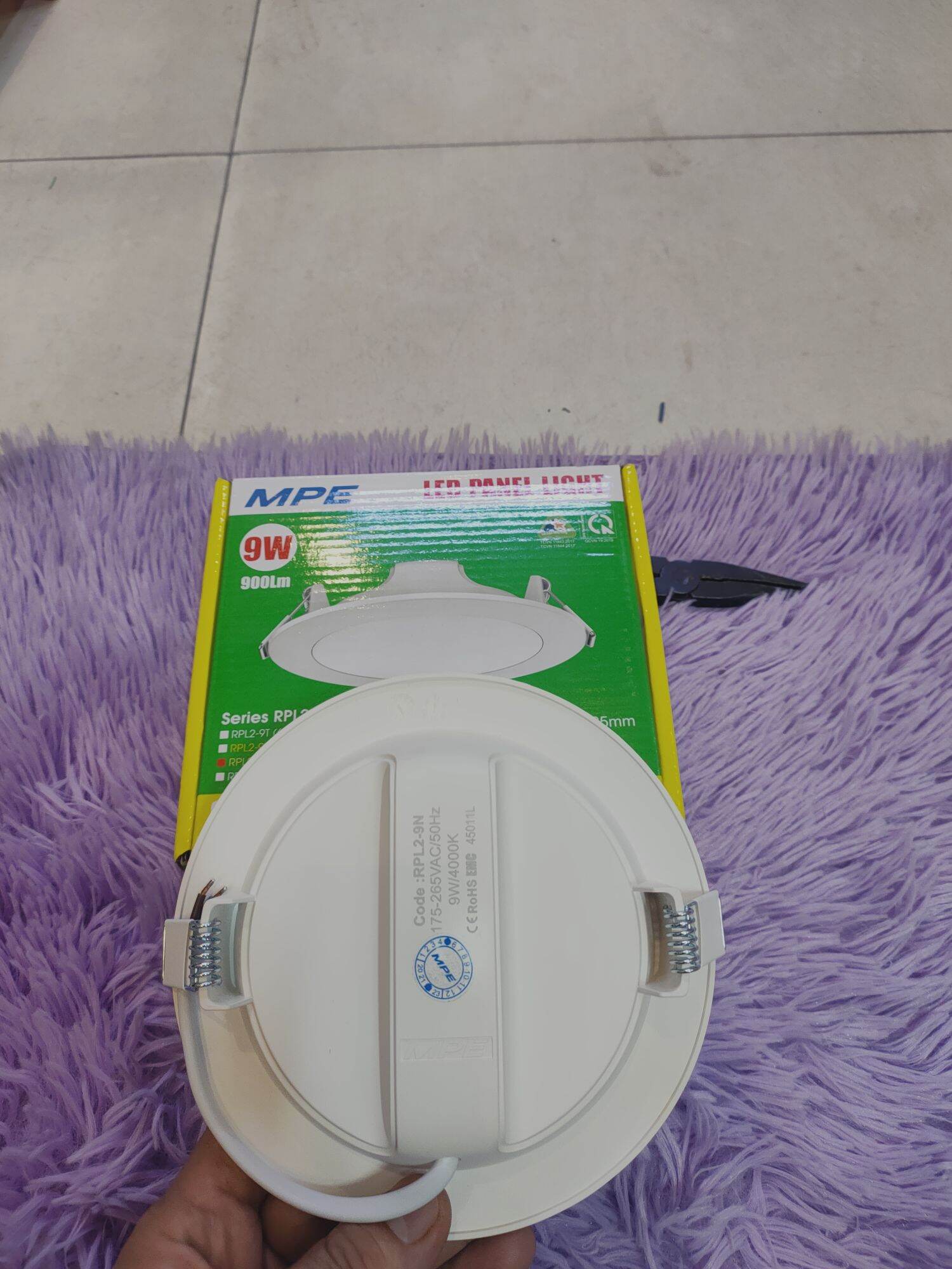 Đèn led Âm trần MPE d125/145mm-9w