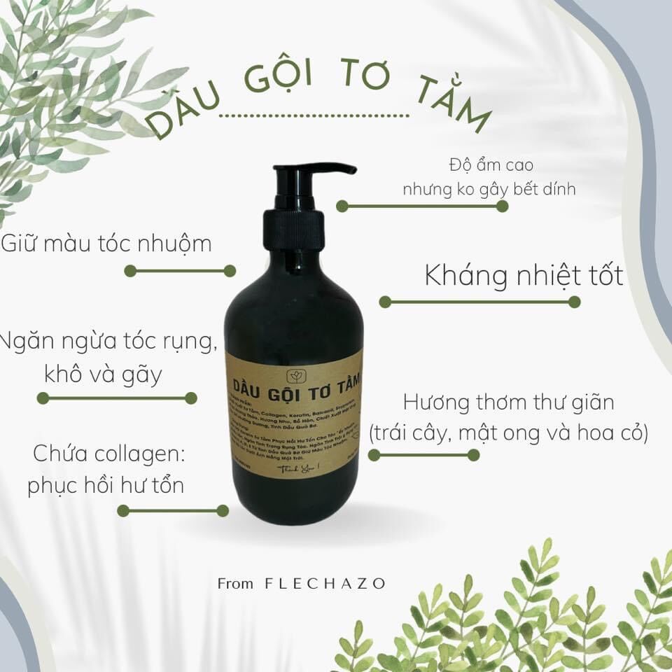 Dầu gội tơ tằm dưỡng mọc tóc suôn mượt Flechazo