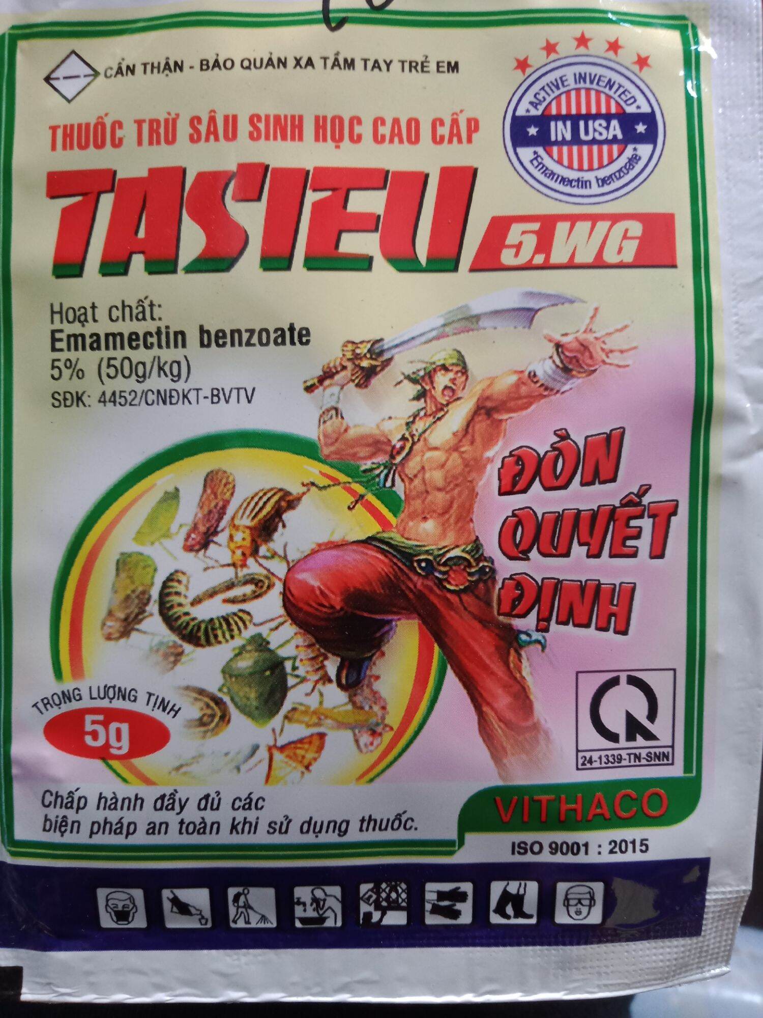Thuốc trừ sâu Sinh học cao cấp Tasieu đặc trị sâu tơ sâu xanh bọ trĩ sâu cuốn lá sâu đục thân....5 g