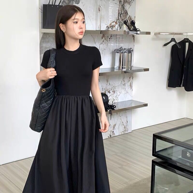 Đầm Maxi Tay Ngắn, Đầm Xoè Dài Có Tay, Đầm Maxi Trơn Đơn Giản