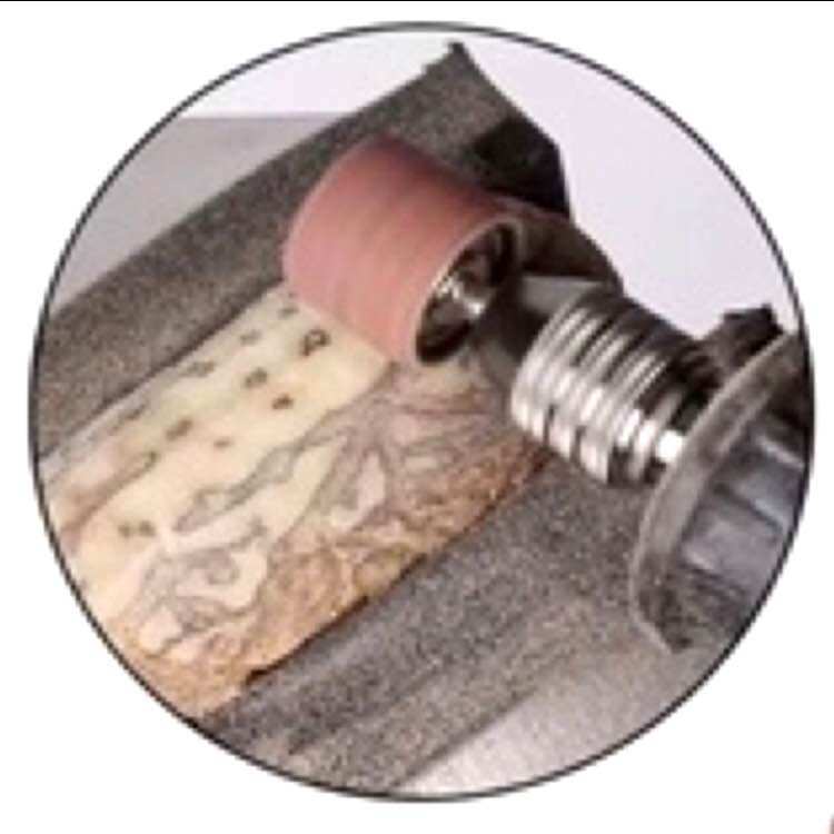 Đầu chà nhám gắn trục 6.35mm grit 80