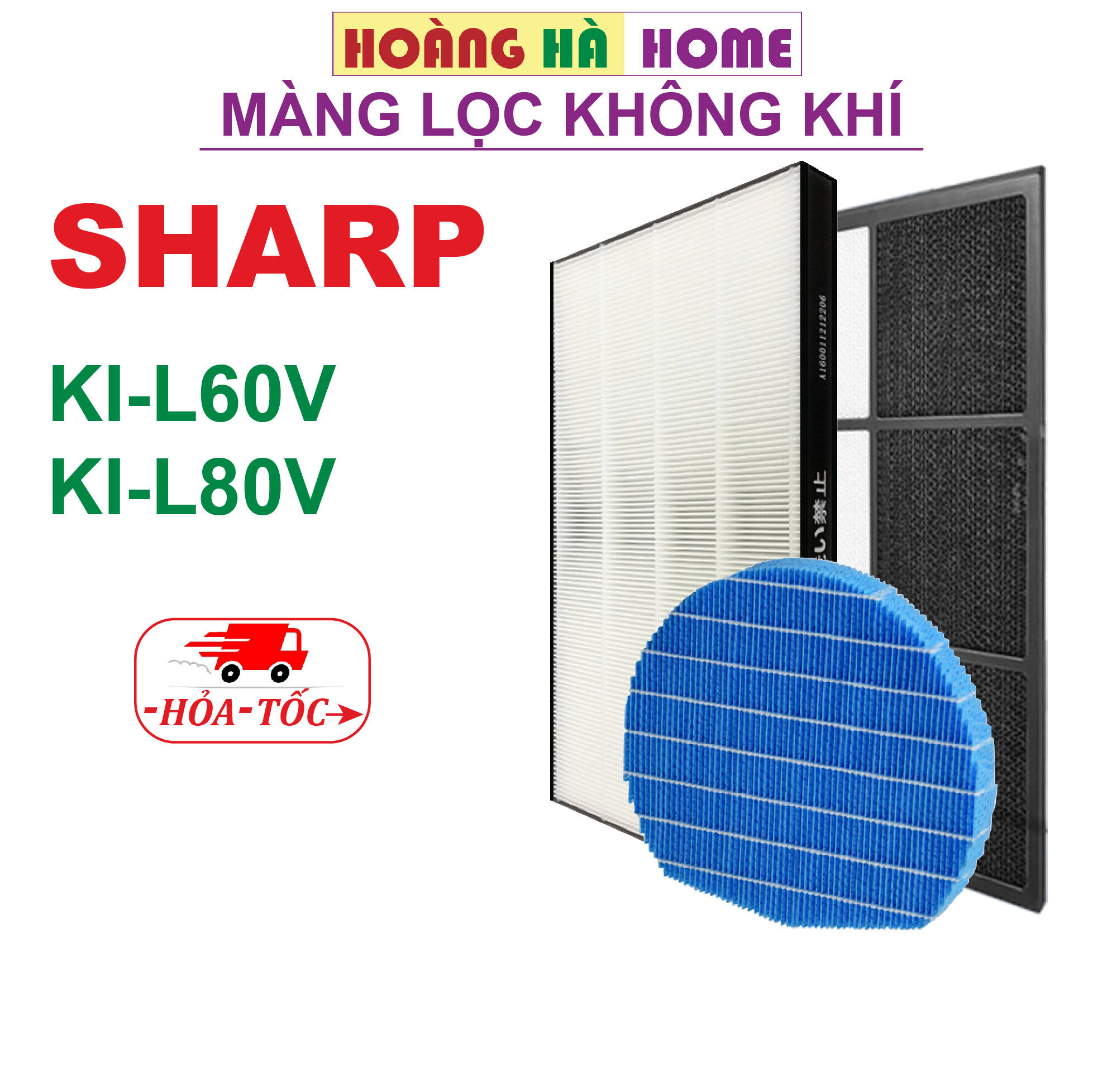 Màng lọc không khí sharp KI-L60V KI-L80V , Màng lọc hepa màng lọc bù ẩm màng lọc than hoạt tính
