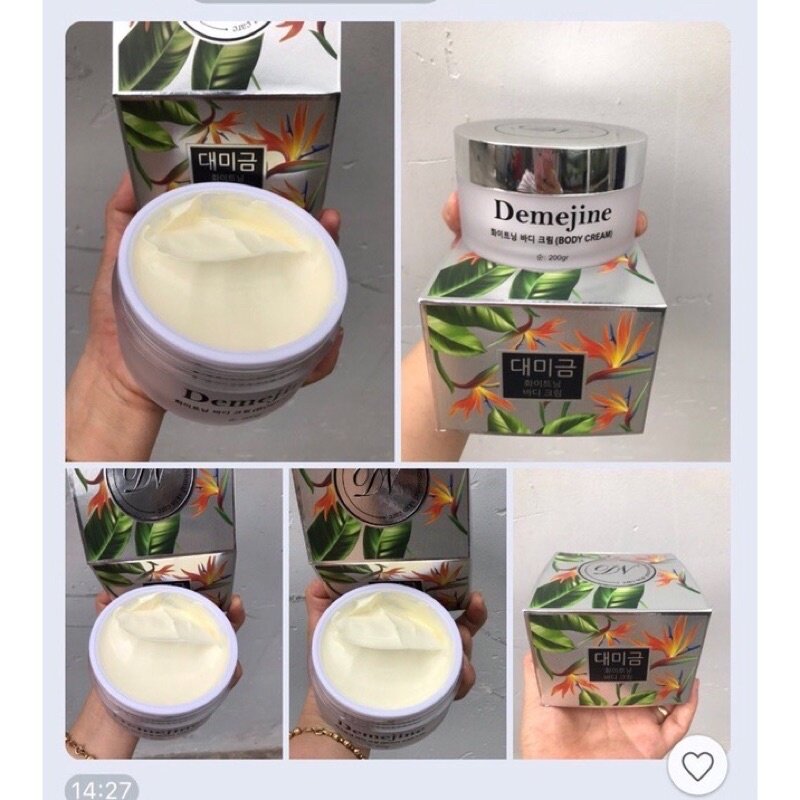 Kem body demejine siêu trắng 200g