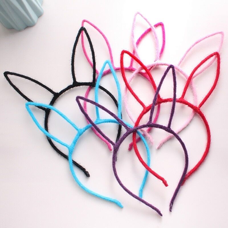 BN ACCESSORIES - Bờm cài tóc Nhung tai Thỏ Basic siêu đáng yêu