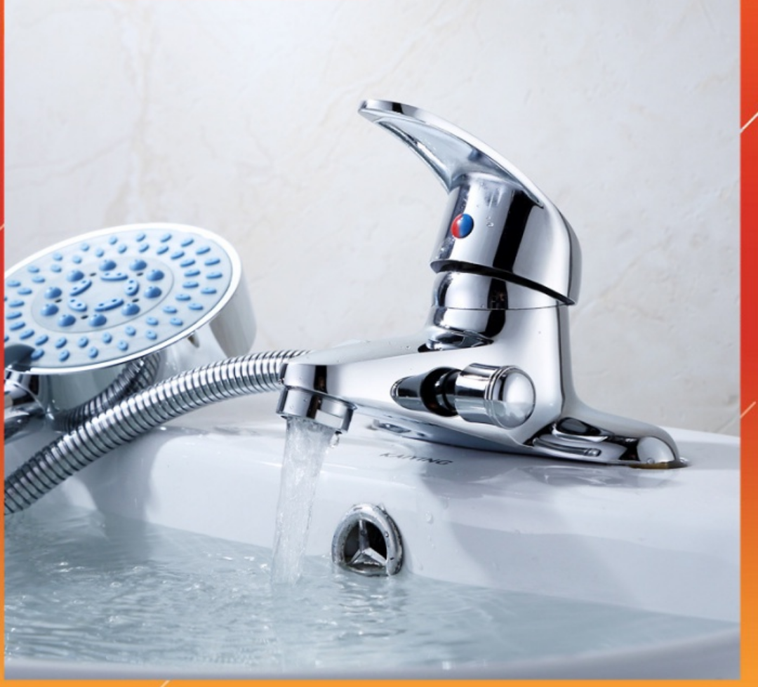 Vòi rửa mặt liền sen tắm nóng lạnh + dây bát cài