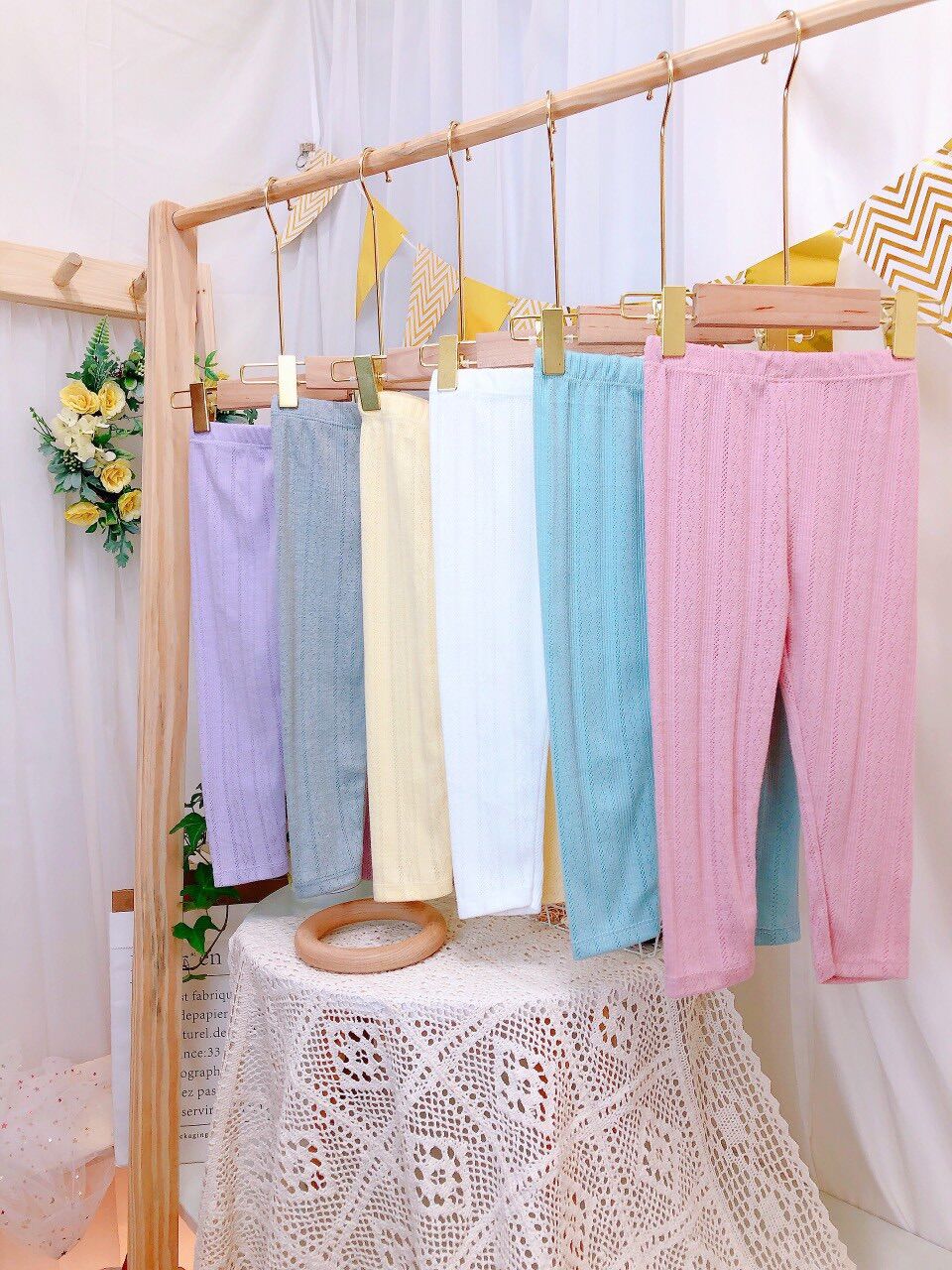 Quần legging thông hơi bé gái