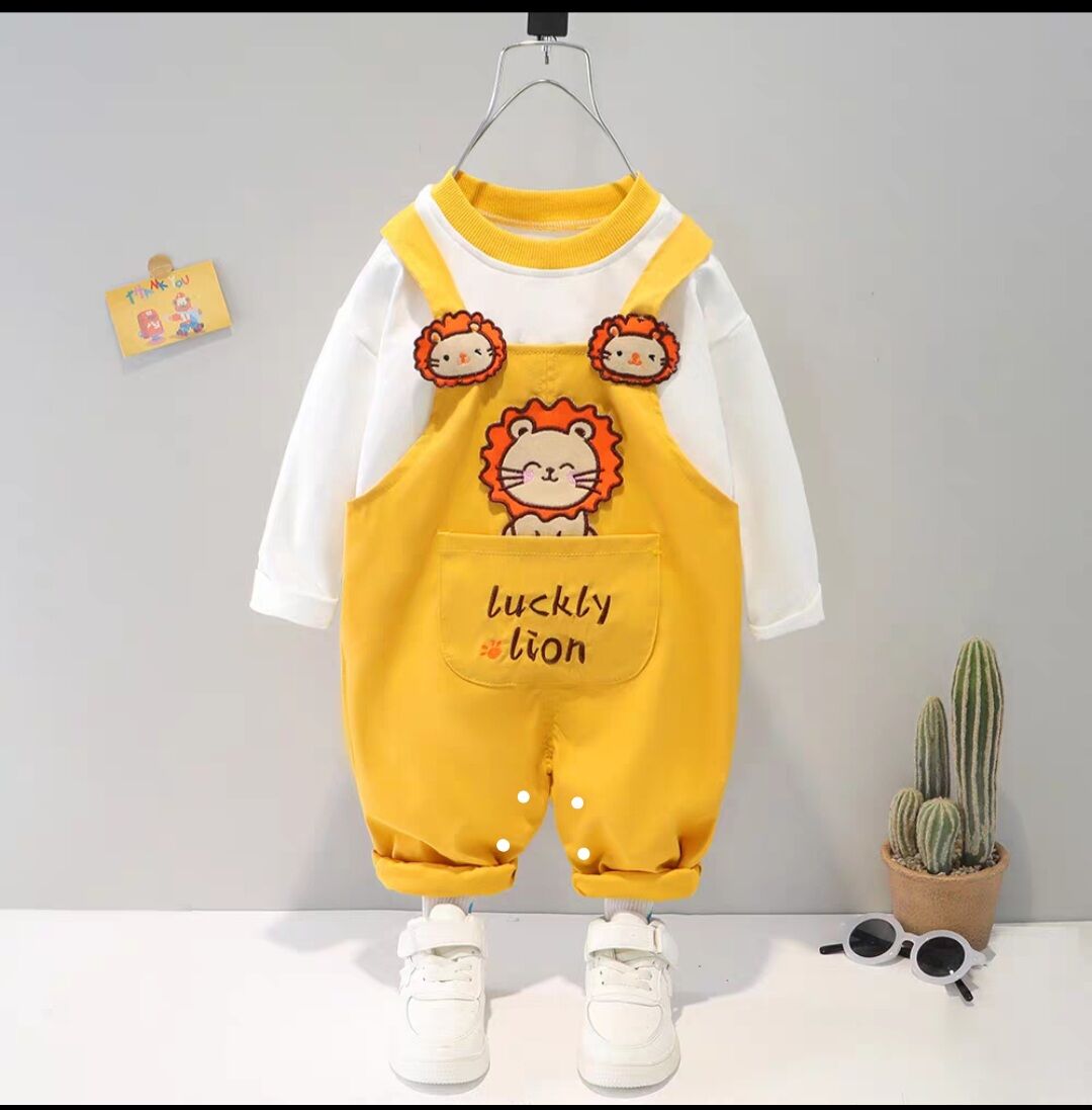 bộ Bodysuit yếm túi thu cho bé