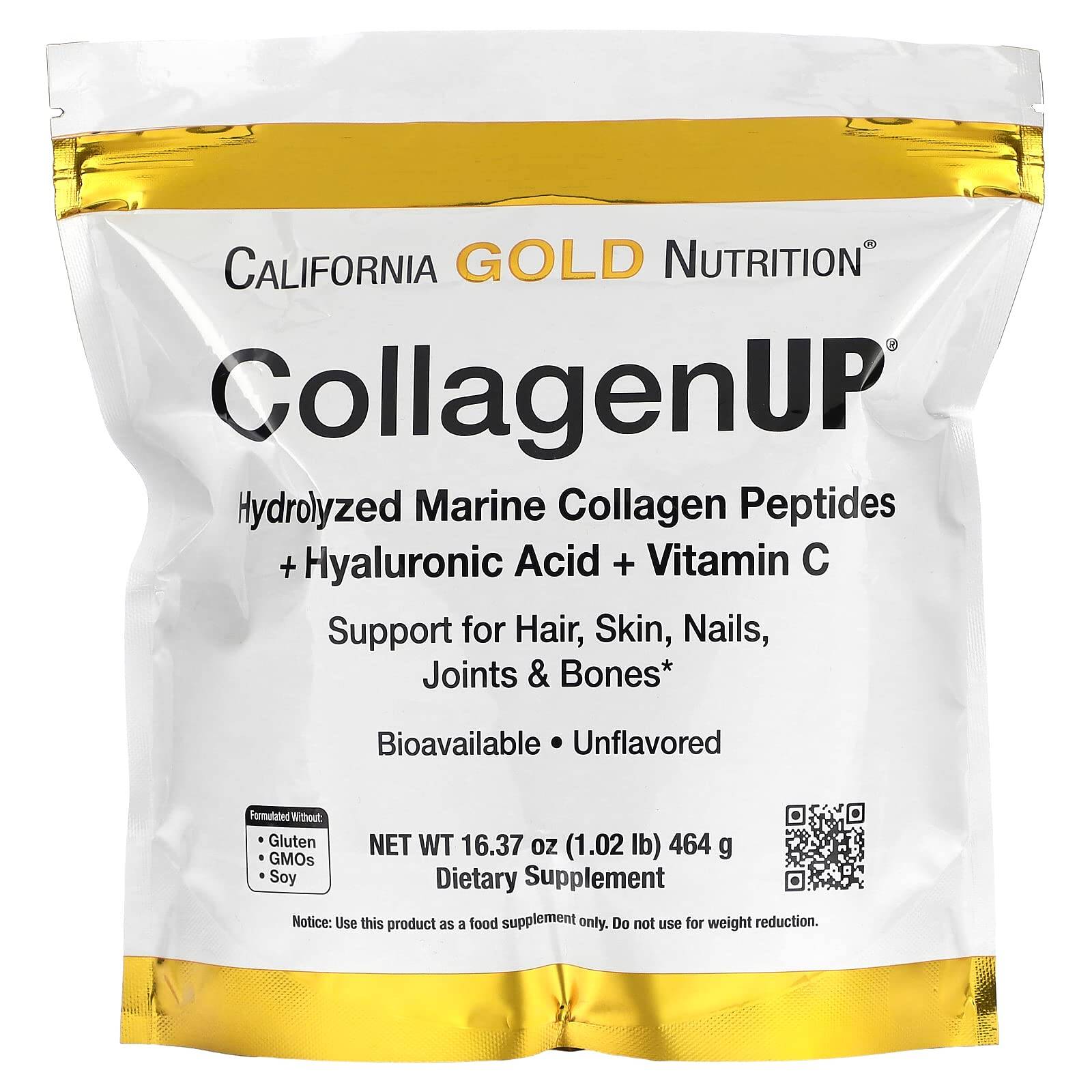 CollagenUP, Hydrolyzed Marine Collagen Peptides with Hyaluronic Acid and