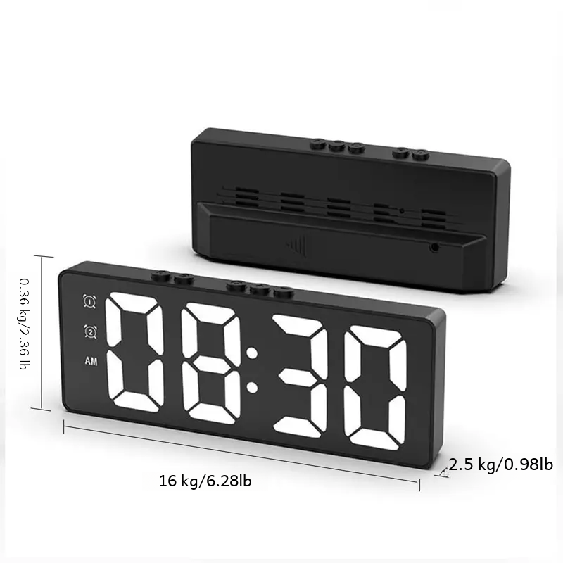 Led gương để bàn đồng hồ digital alarm balo display thời gian để bàn điện tử để bàn đồng hồ để đồng hồ