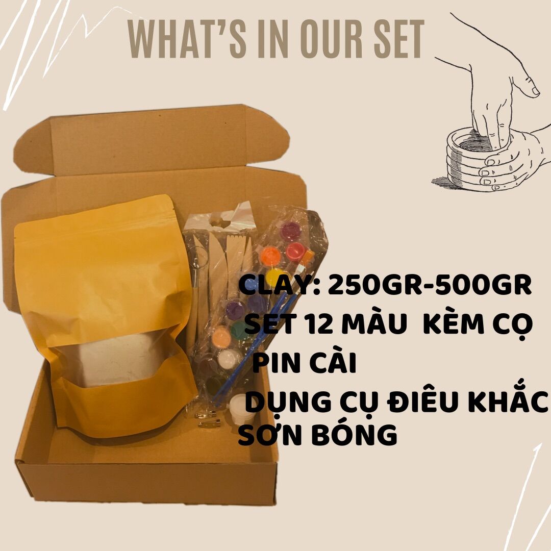 Set đất sét tự khô 250gr
