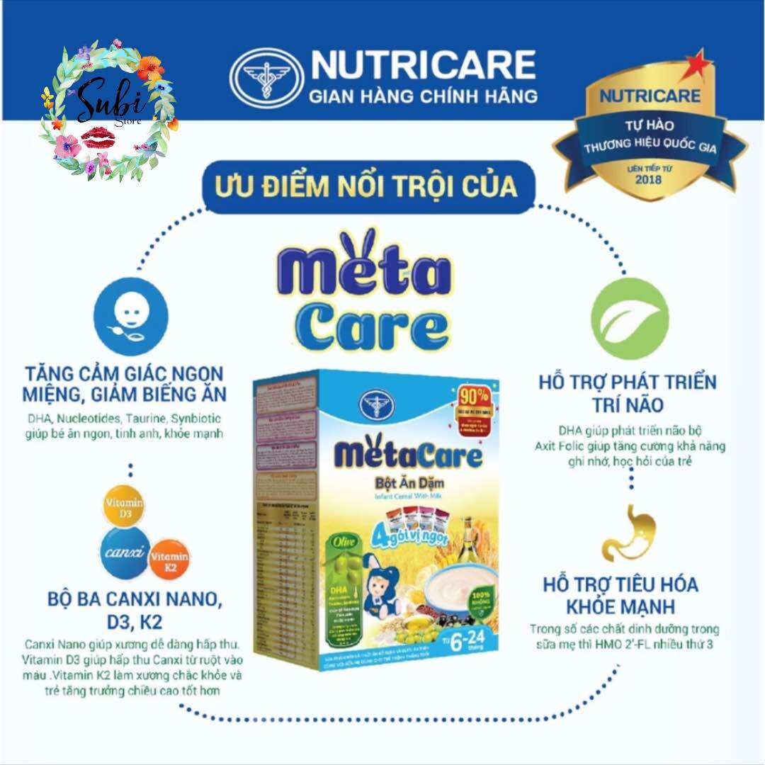 Bột ăn dặm Metacare 5 vị ngọt & olive (200g)