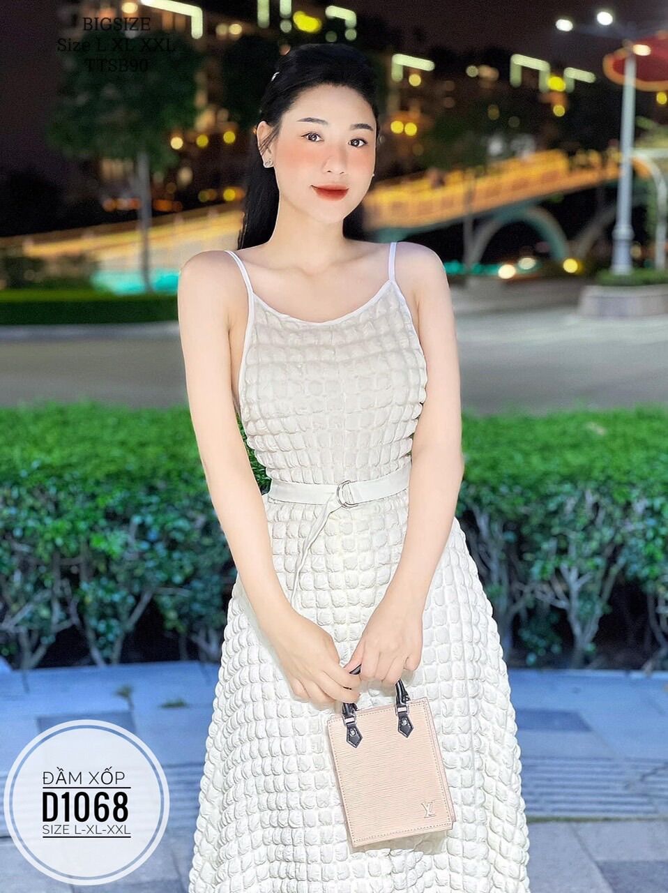 Bigsize 60- 90kg đầm xốp cồ yếm
