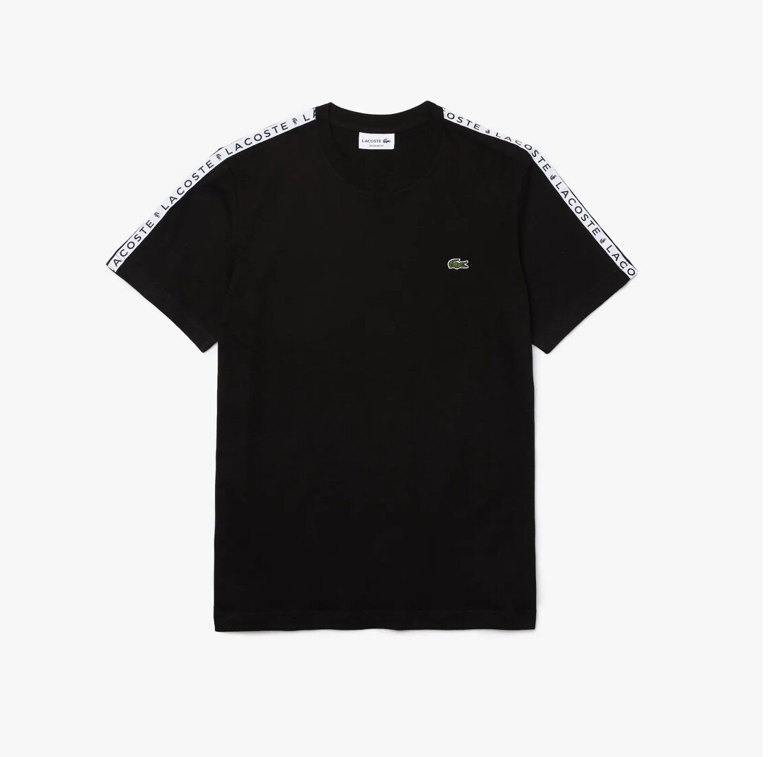 T-shirt lacoste nam crew neck print striped cotton