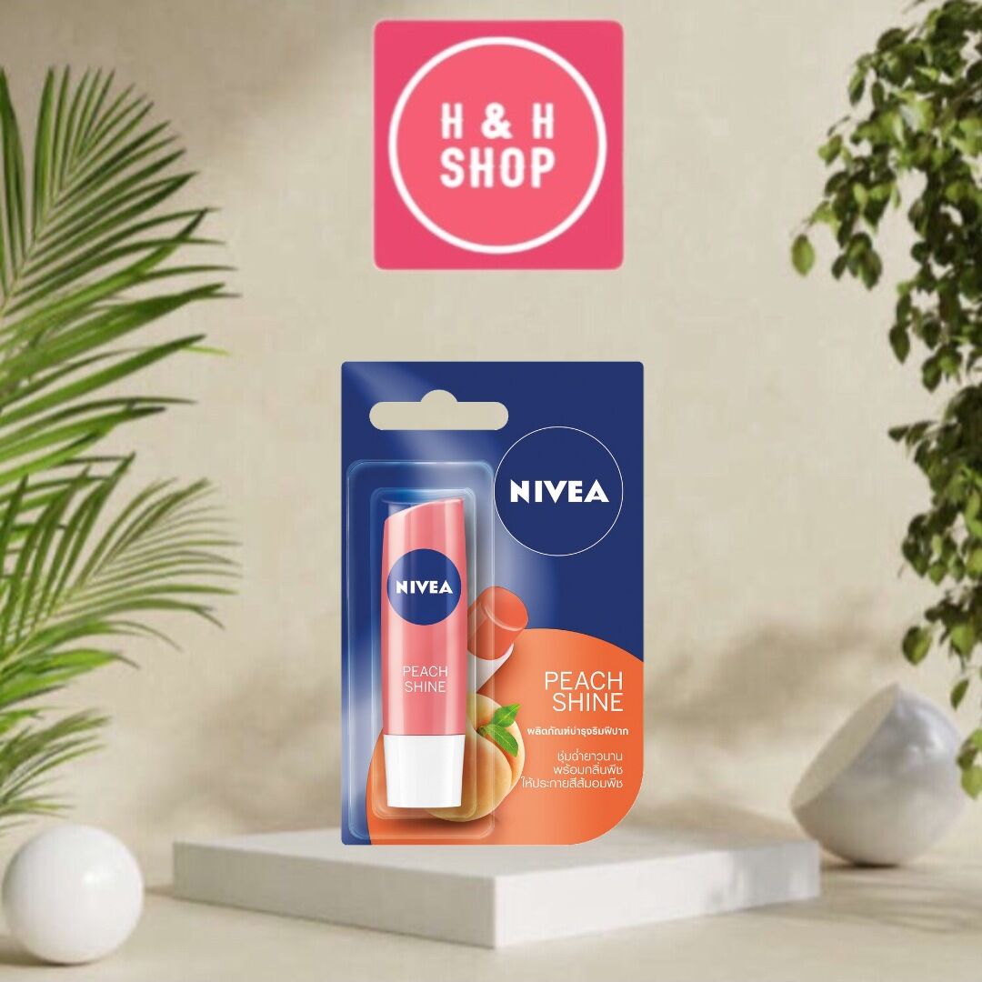 Son dưỡng NIVEA Peach Shine sắc cam hương đào 4.8g