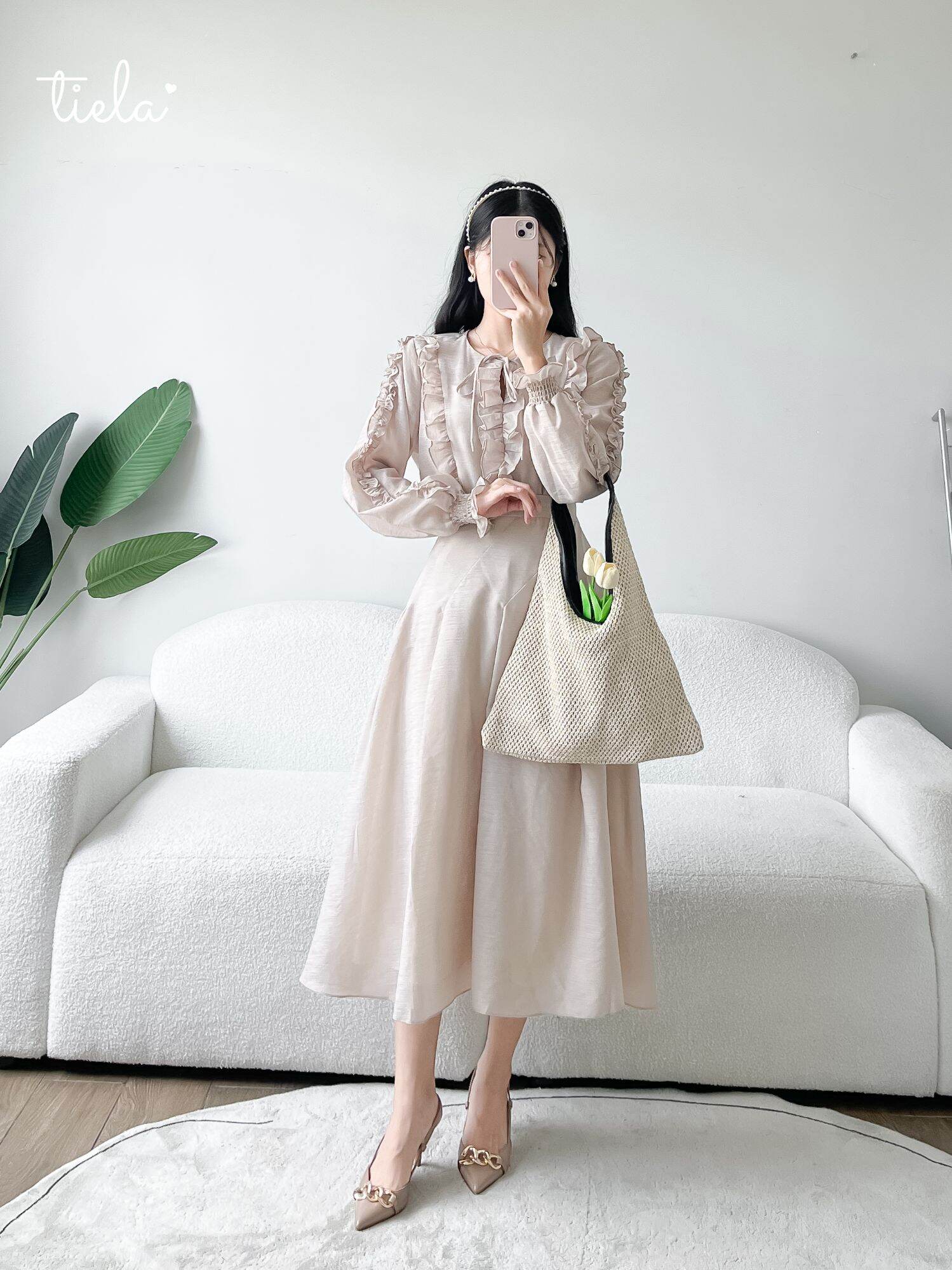 TIELA Chân váy trơn-Irene Skirt