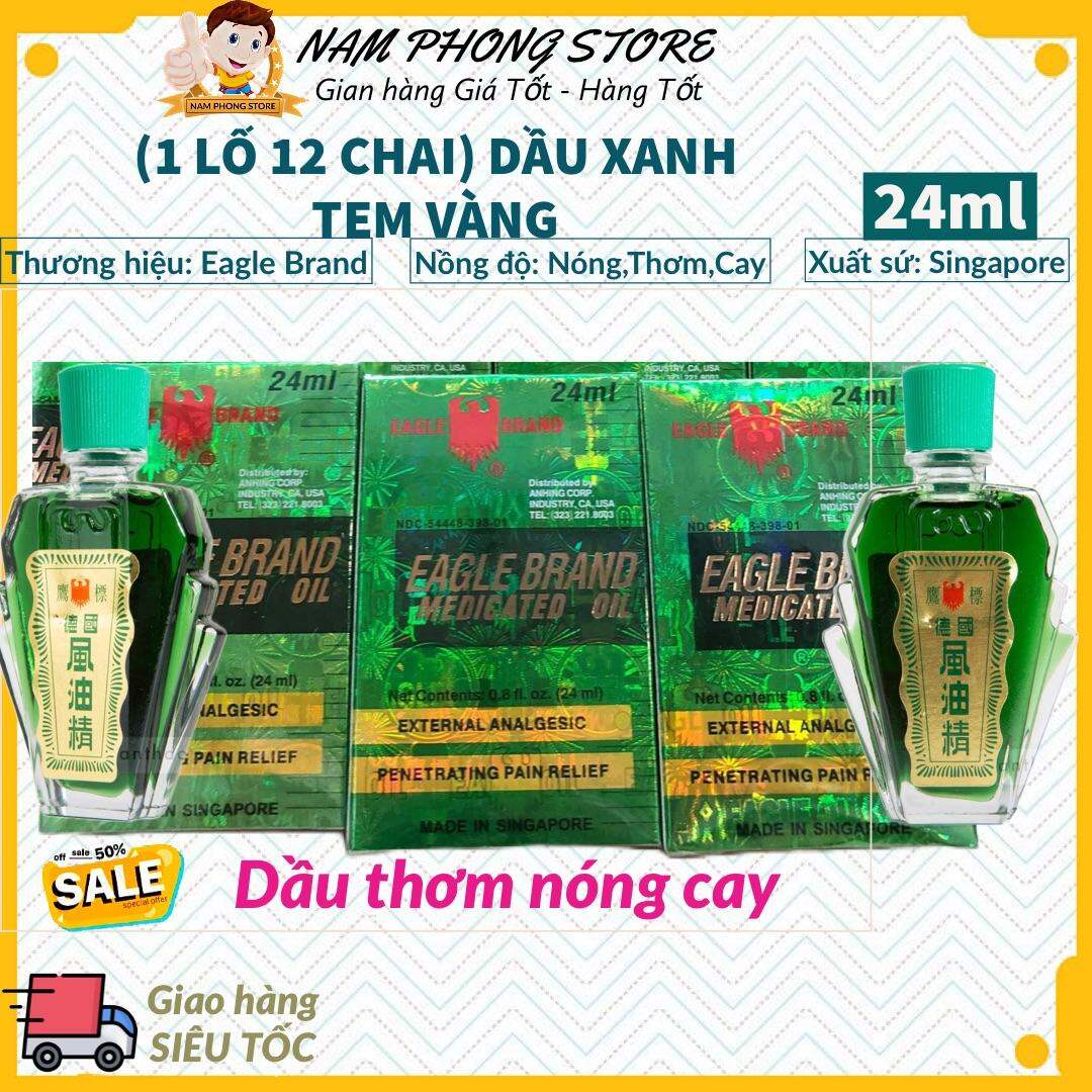 Dầu Xanh Tem Vàng 2 Nắp Mỹ 24ml