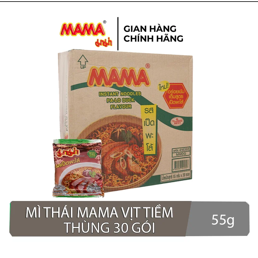 Mì thái lan mama vị vịt tiềm thùng 30 gói/55gr