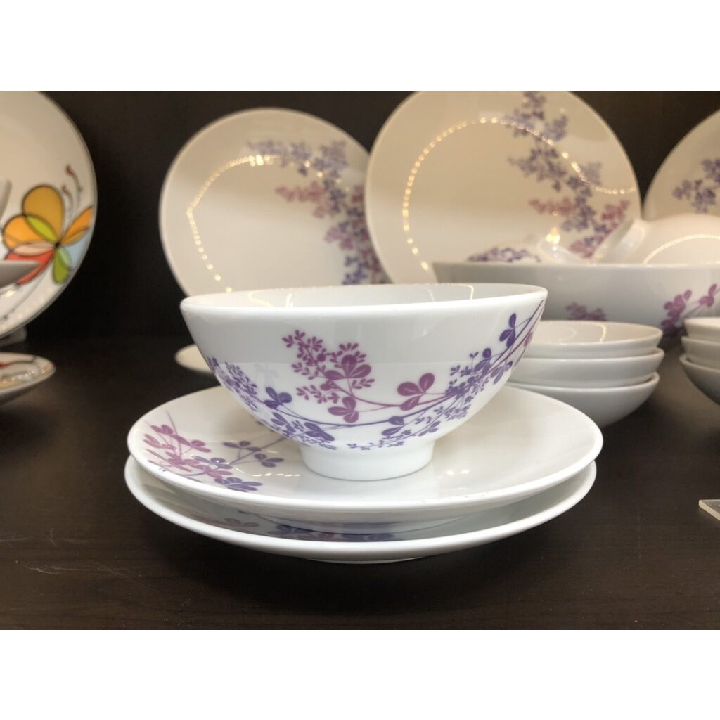 Bộ 10 chén Ăn Cơm Mình Long 11.5 cm - Cỏ tím
