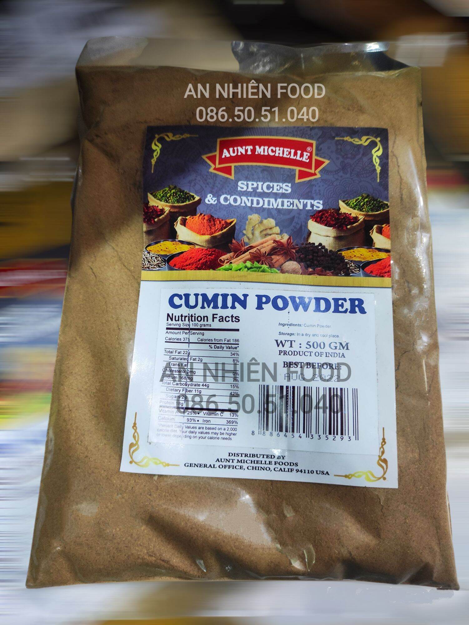 Cumin Powder Bột Gia Vị Aunt Michelle 500 Gram