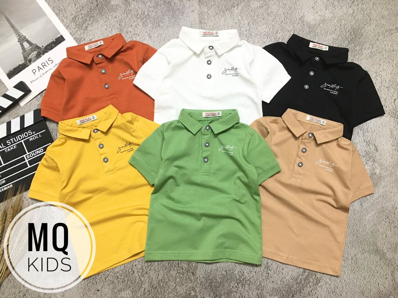 Áo thun polo có cổ size đại cho bé trai 22_42kg