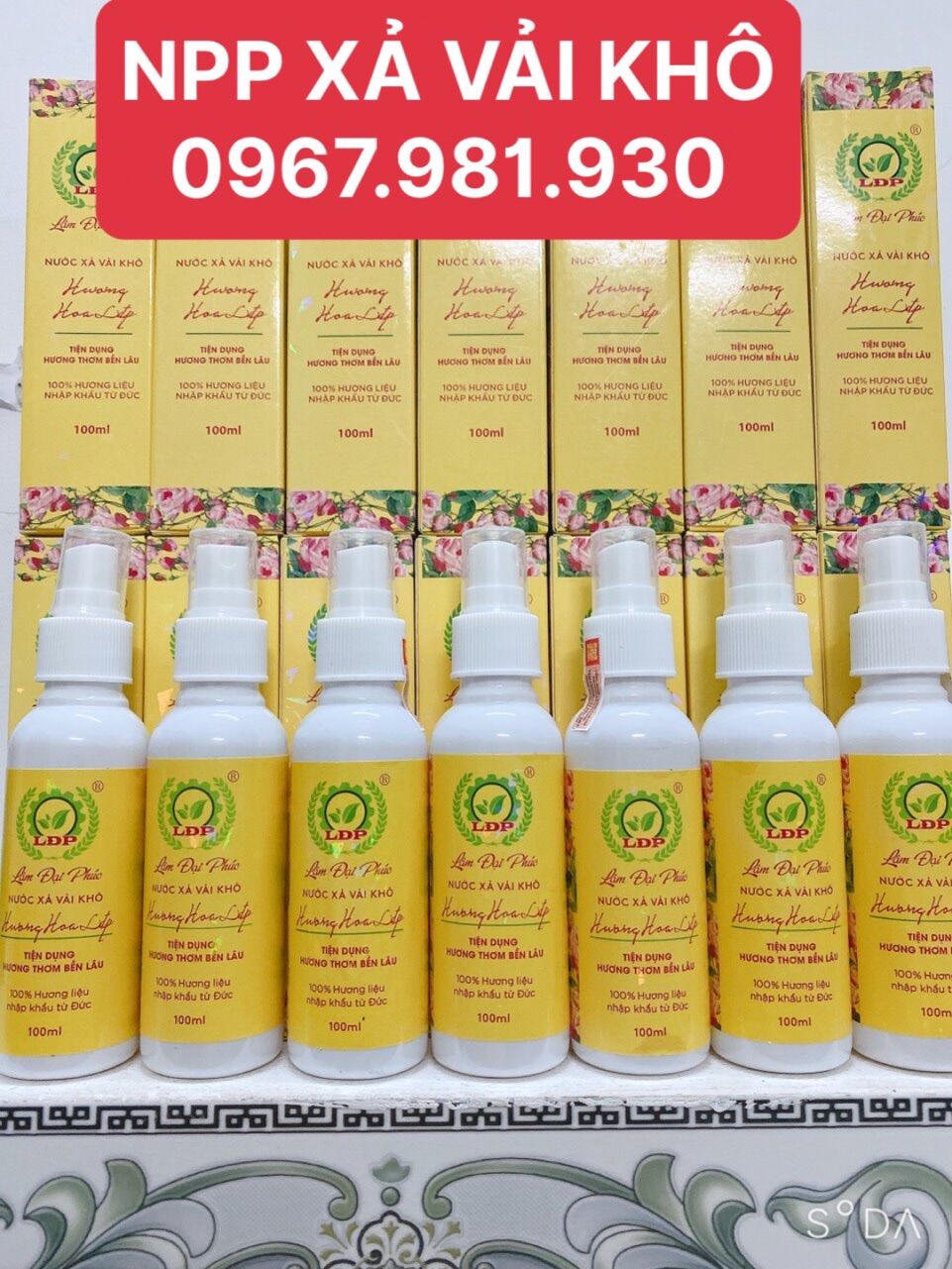 5 CHAI NƯỚC XẢ VẢI KHÔ ( màu vàng ) Hương Nước Hoa - Lâm Đại Phúc