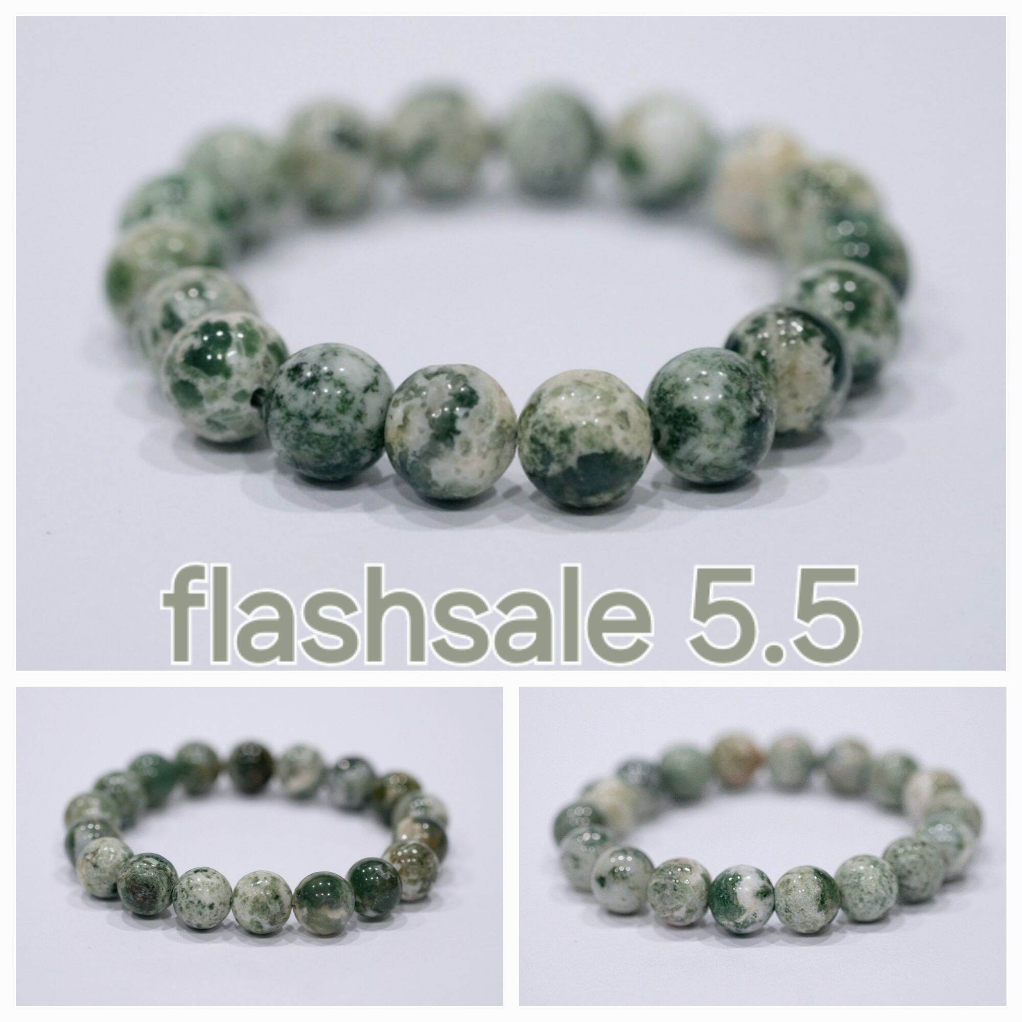 SGN B24002 Vòng tay may mắn, vòng đá Chalcedony thiên nhiên 100%, 10ly, trang sức phong thủy hộ mệnh bình an, Saigonistar