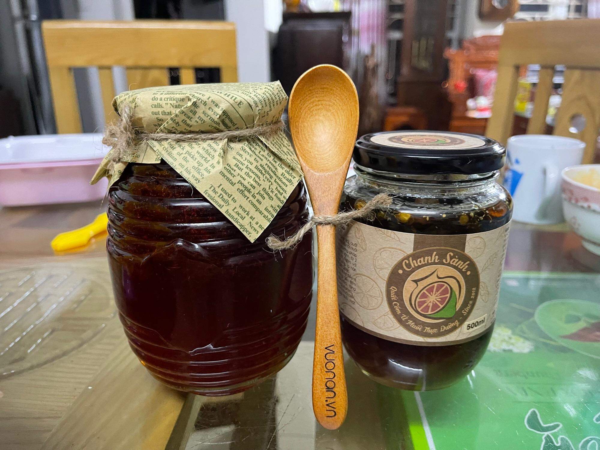 Combo: saffron ngâm mật ong và hũ chanh sành