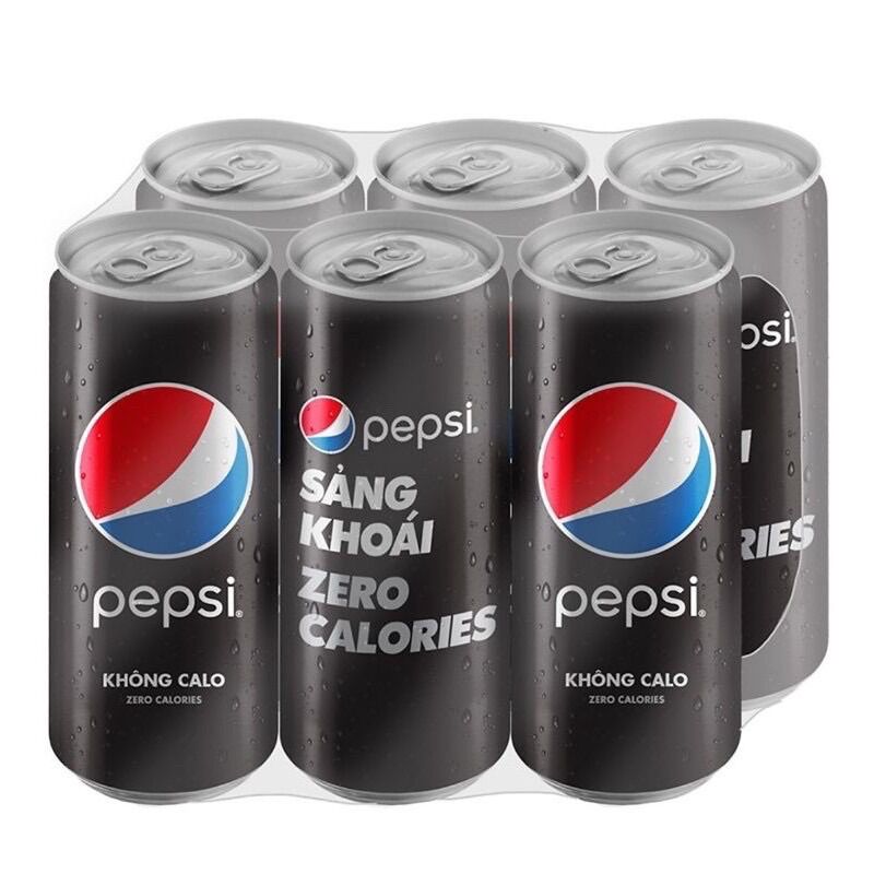 [GIÁ SỐC HOẢ TỐC HCM]Lốc 6 lon Pepsi zero ăn kiêng