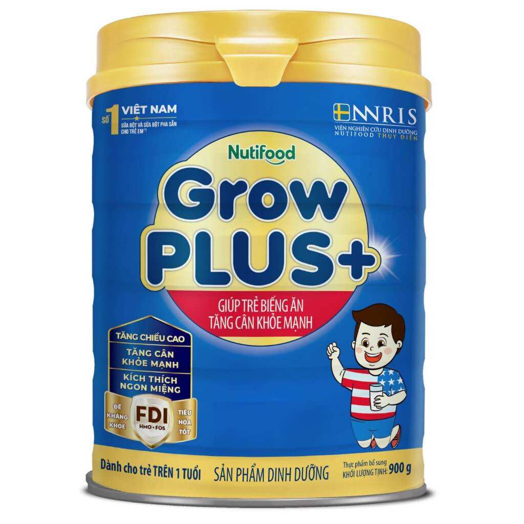 [HSD 10-2025] Sữa Bột Nutifood Growplus Xanh - Hộp 900g