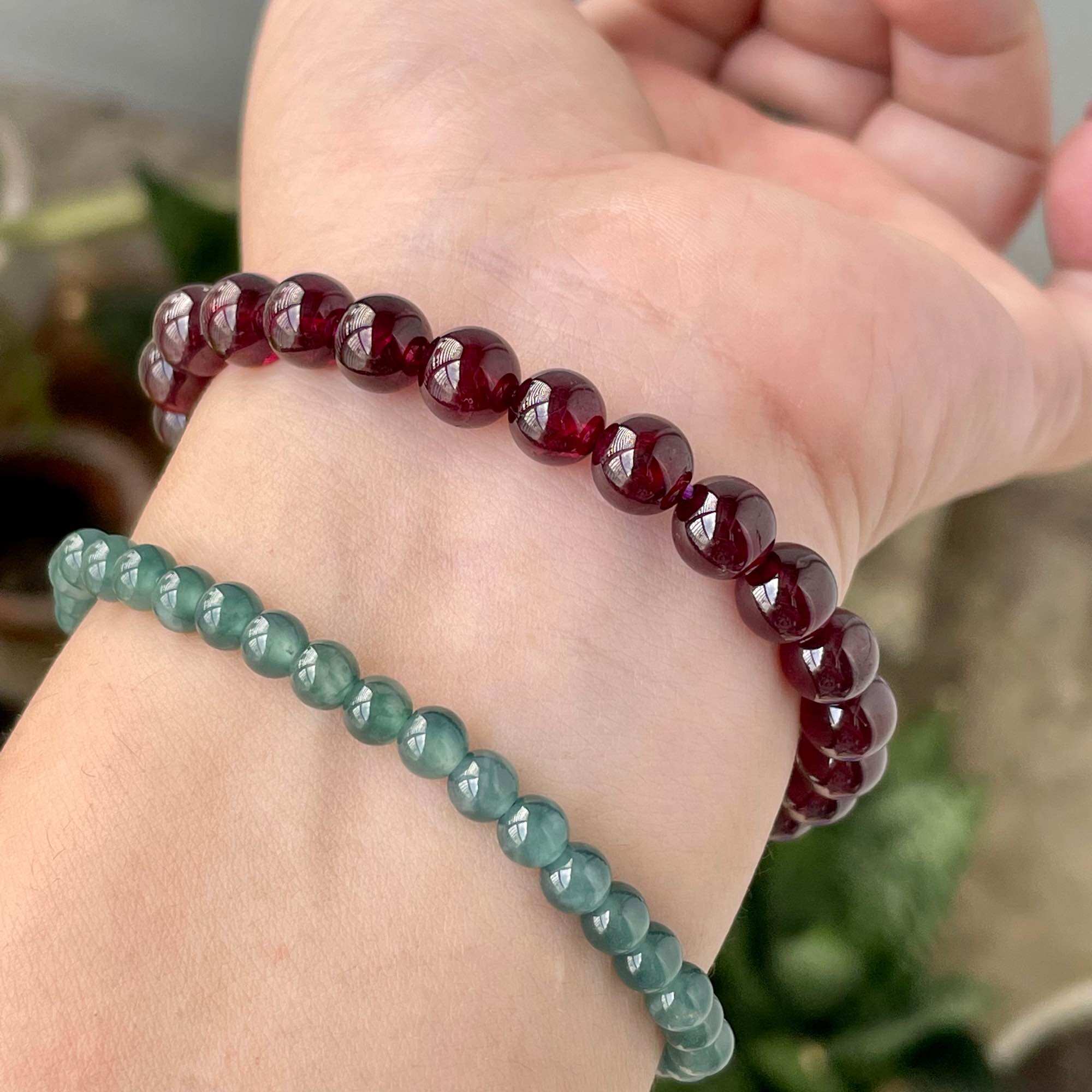 Vòng tay garnet sao bóng đẹp 7,2ly