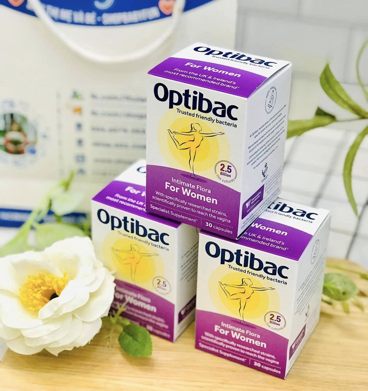 Men vi sinh OptiBac Probiotics Tím - Anh